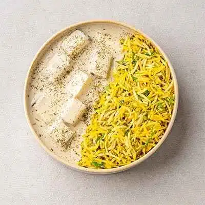 Malai Paneer Tikka With Cilantro Cumin Rice